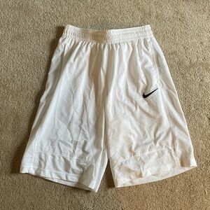 White Nike Basketball Shorts